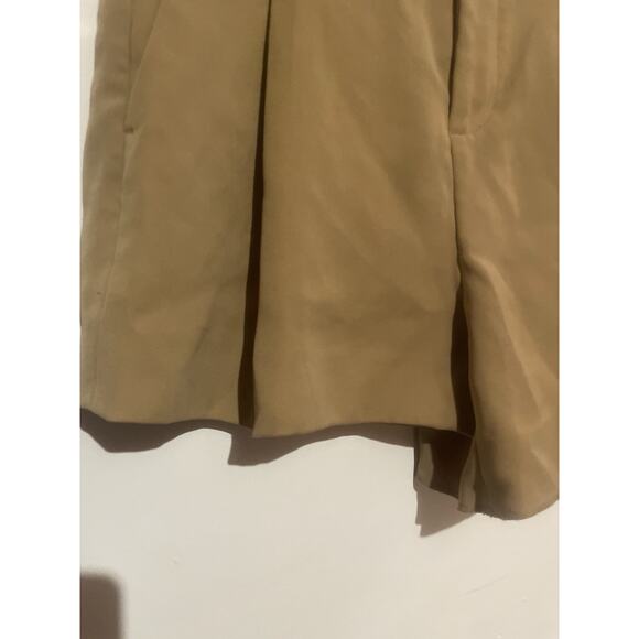 VINCE Size 0 CASUAL TROUSER PLEATED HI-RISE SHORTS Khaki - Picture 3 of 6